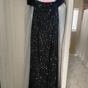 Adrianna Papell  Black sequin dress size 14